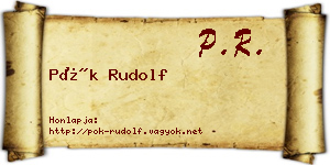 Pók Rudolf névjegykártya